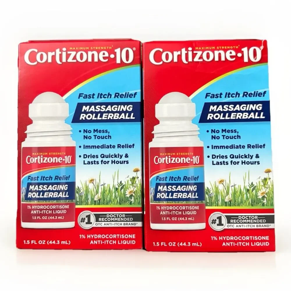 Cortizone-10 Fast Itch Relief Rollerball 1% Hydrocortisone 1.5oz 2 Pack Ex 10/26